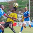 Sofapaka player tussling for the ball with Tusker player