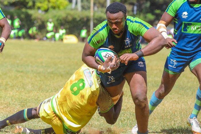 A KCB rugby player in action