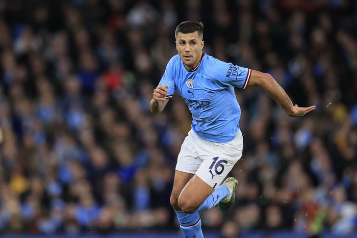 Rodrigo in action for Manchester City