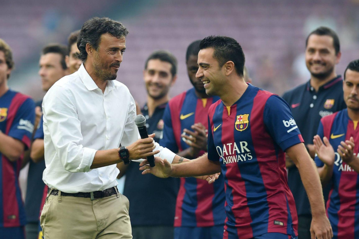 Luis Enrique as Barcelona coach, Xavi Hernandez as club captain || Image credit: Imago