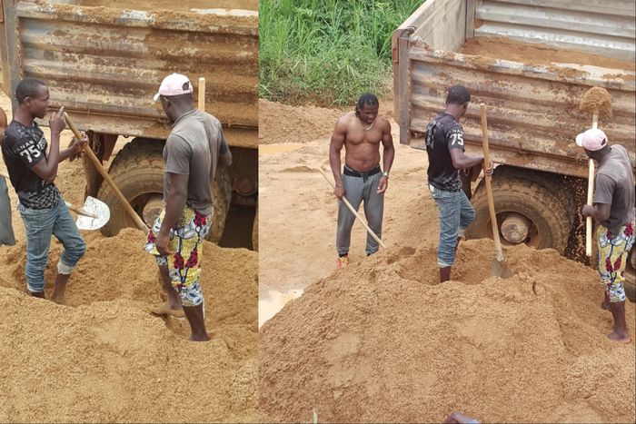 Former UFC champion Francis Ngannou celebrates shovelling sand before becoming successful.