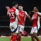 Arsenal players celebrate. Photo. Imago