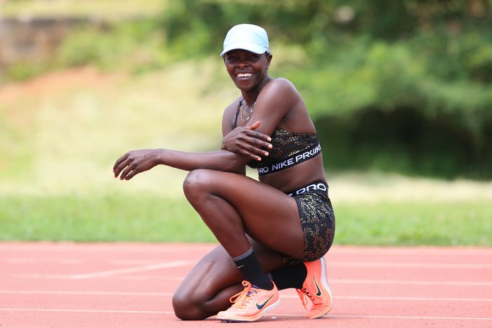 Mary Moraa training for Kip Keino Classic.