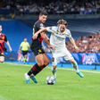 Luka Modric in action against Manchester City