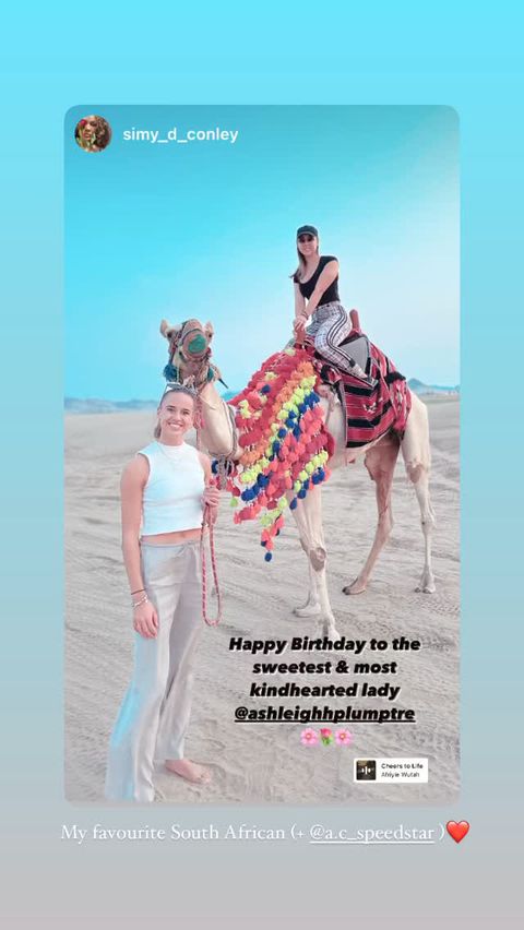 Injured Super Falcons of Nigeria star Ashleigh Plumptre turns 26 with camel ride.