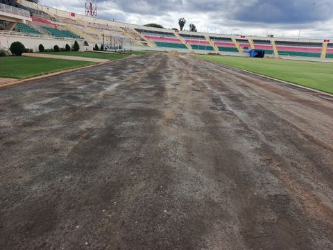 [PHOTOS] Updated Progress Over Insalation of Tartan Track at Nyayo Stadium Ahead of Kip Keino Classic, CHAN 2024