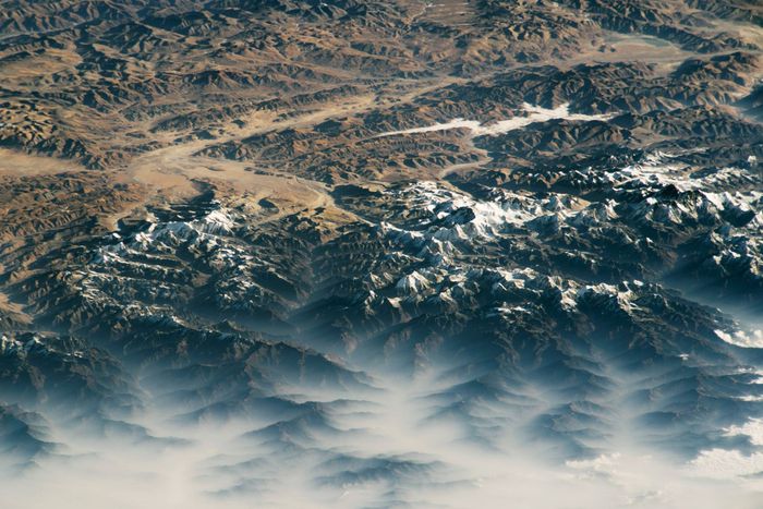 Foggy Himalaya mountains