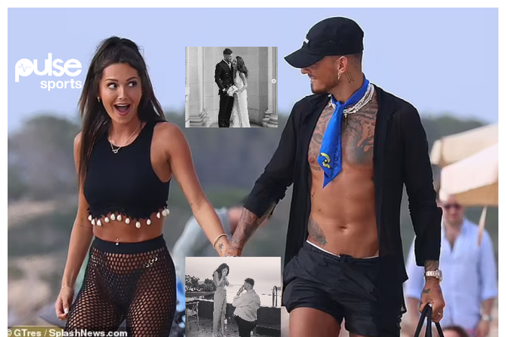 Ben White and Milly Adams on honeymoon vacation