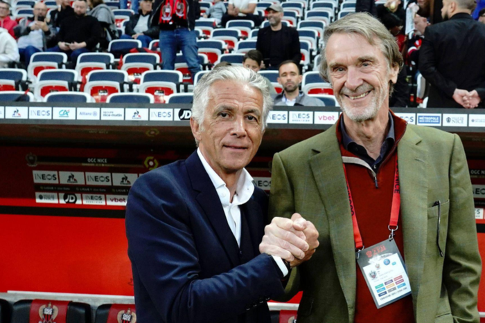 Jean Pierre Rivere (president de l OGC Nice) - Jim Ratcliffe (President d INEOS) FOOTBALL : OGC Nice vs Paris SG - Ligue 1 Uber Eats - Nice || Image credit: Imago