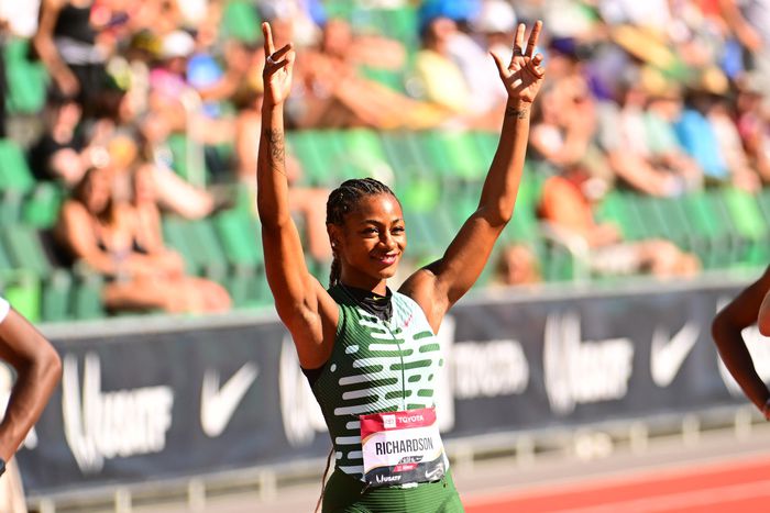 Sha'Carri Richardson roars to 21.61s in the prelims at US Championships