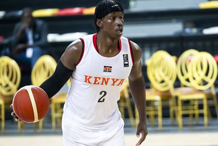 Derrick Ongechi of Kenya Morans during the 2023 FIBA AfroCan.