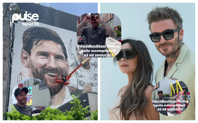 Inter Miami owner David Beckham videoed painting Messi