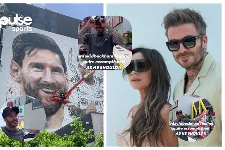 David Beckham videoed painting Messi