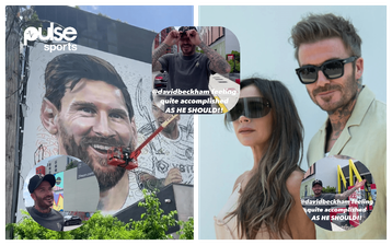 David Beckham's wife films him painting Messi Mural welcoming him to Inter Miami