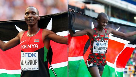 Asbel Kiprop and Summary Cherotich.