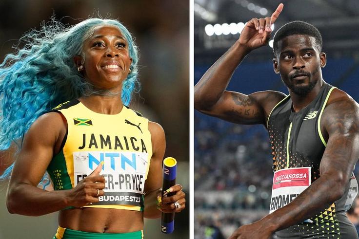 Trayvon Bromell and Shelly-Ann Fraser-Pryce