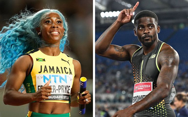Trayvon Bromell and Shelly-Ann Fraser-Pryce