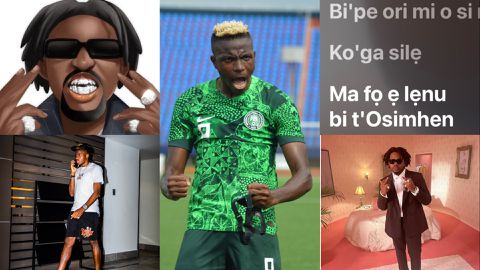 Olamide and Victor Osimhen: Super Eagles striker celebrated on 'Unruly' album
