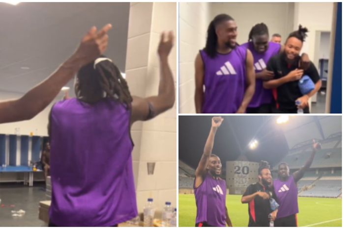 Alex Iwobi and Calvin Bassey search for Ejuke.