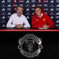 Benjamin Sesko during the contract signing at Manchester United.