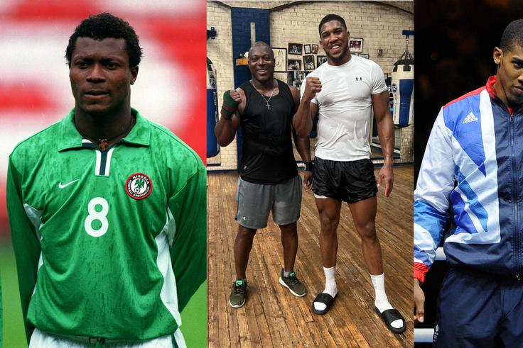 In the photo, Yakubu and Joshua were in a boxing ring in the gym. Image Credit - Instagram/Yakubu Ayegbeni and Imago