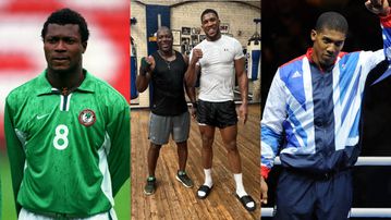 Anthony Joshua and Yakubu Ayegbeni: Super Eagles legend teams up with former World champion