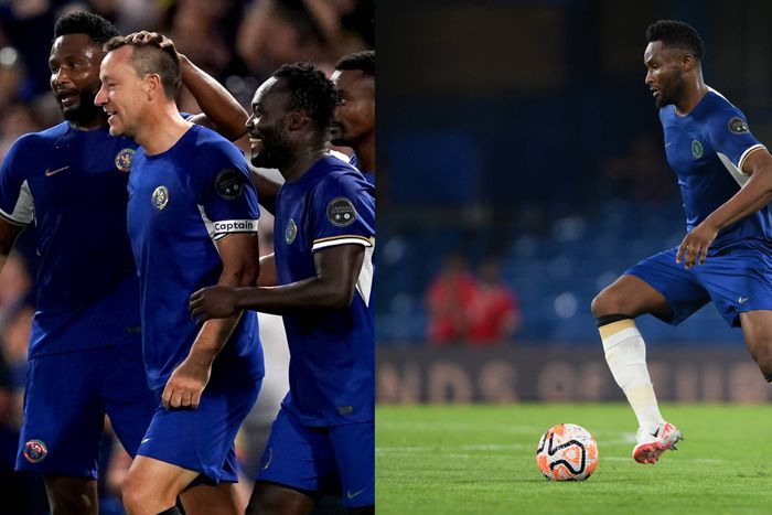 Michael Essien, John Terry, Gary Cahill, and Tiago scored goals as the Chelsea Legends defeated the Bayern Munich Legends 4-0 on Saturday night at Stamford Bridge. - Image Credit - Imago