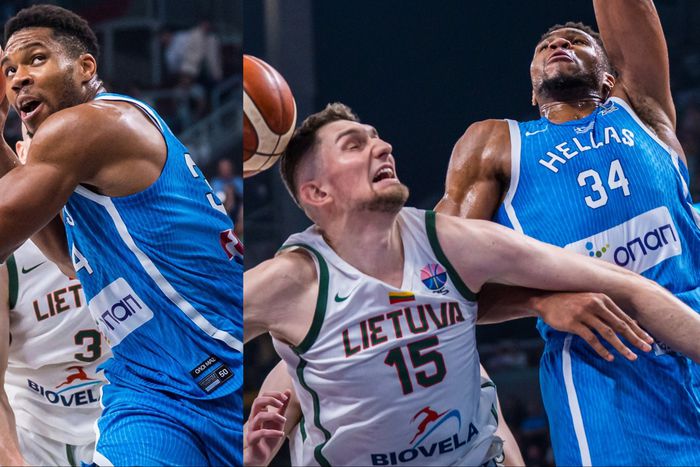 Nigerian Freak Giannis Antetokounmpo powers Greece past Lithuania to EuroBasket semifinal.