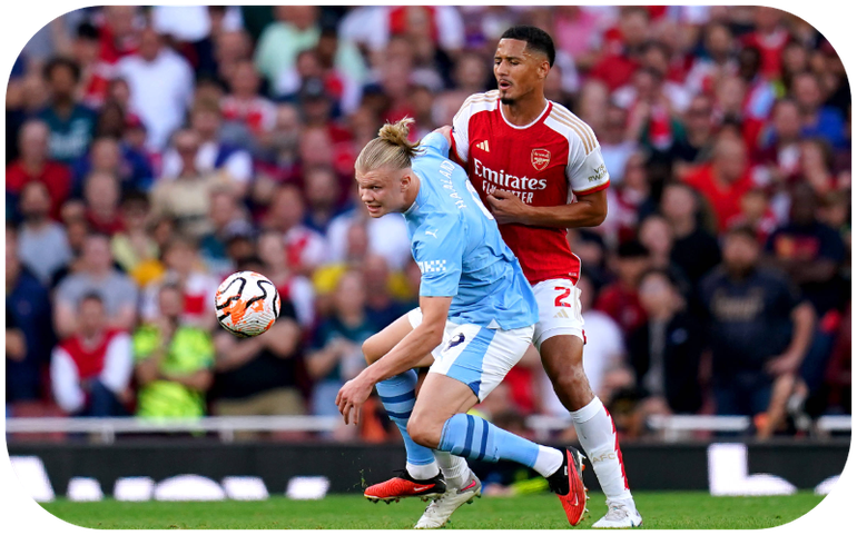 Saliba kept Haaland quiet against City