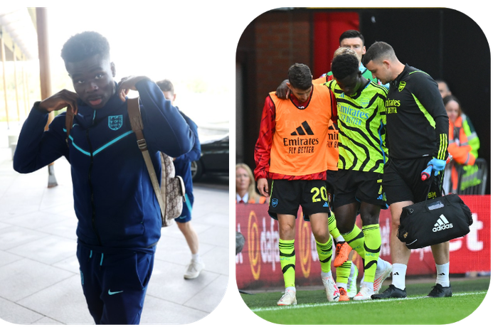 Bukayo Saka withdraws from the England squad