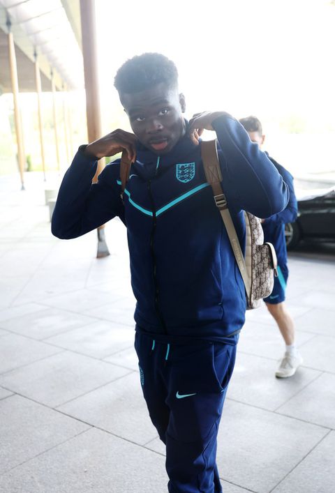 Saka arrives St. George’s Park before pulling out of the squad || Credit: Getty images