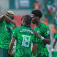 Super Eagles star Victor Osimhen, Ademola Lookman and Ola Aina deliberating || Image credit: Imago