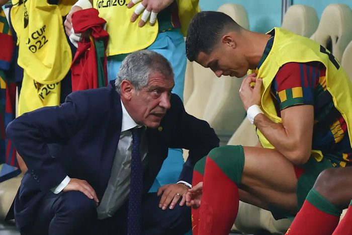 Former Portugalhead coach Fernando Santos and Cristiano Ronaldo at the world cup in Qatar || Getty Images