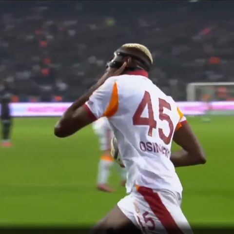 Victor Osimhen thought he had scored the equaliser for Galatasaray.