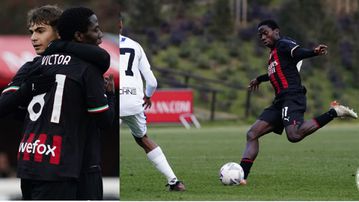 Watch Victor Eletu score for AC Milan in 3-2 win against Lumazzane