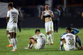 Santos FC players dejected after relegation || Image credit: The Vanguard
