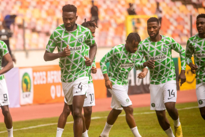 Kelechi Iheanacho and Wilfred Ndidi of Nigeria during the 2023 Africa Cup of Nations qualifiers between Nigeria and Guinea Bissau at Abuja Stadium || Image credit: Imago