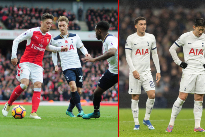 Mesut Ozil pokes fun with Arsenal's rival Tottenham || Image credit: Imago