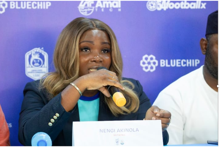 Nengi Akinola, Head of Marketing at BetKing, during the Lagos Liga Media Briefing sponsored by BetKing, held recently at the Mobolaji Johnson Stadium in Lagos |Pulsesports.ng
