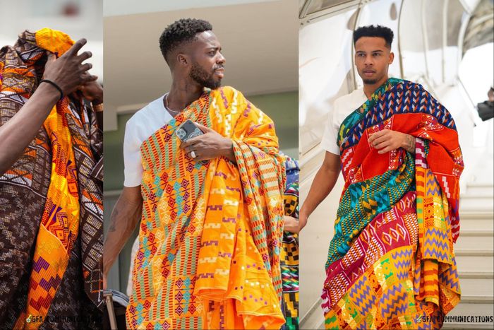 Nigerians bow as the Black Stars of Ghana rock Kente to outshine the Super Eagles AFCON arrival.