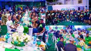 'Bring AFCON for Nigerians' - Sanwo-Olu charges Super Eagles after food and drinks in Lagos