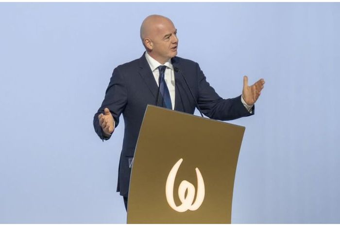 Gianni Infantino at the ceremony in Dubai.