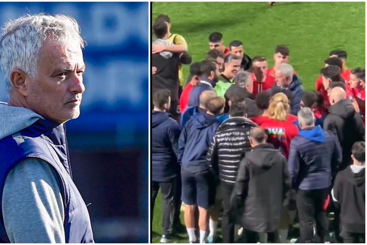 Jose Mourinho warms hearts of Kasimpasa youngsters.