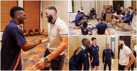 [PHOTOS]: Karim Benzema reunites with Real Madrid in Saudi