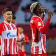 Super Eagles star Peter Olayinka is on target for Crvena Zvezda against Voždovac.