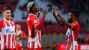 Peter Olayinka: Super Eagles star on target for Crvena Zvezda against Voždovac