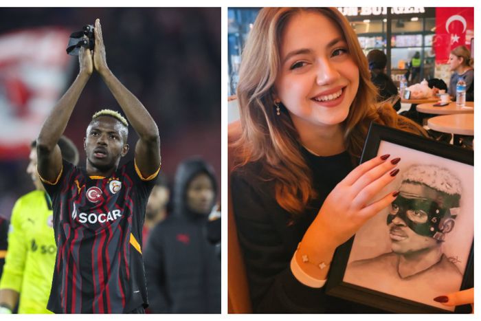 Galatasaray fan draws stunning photo of Osimhen