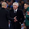 Pep Guardiola and Carlo Ancelotti