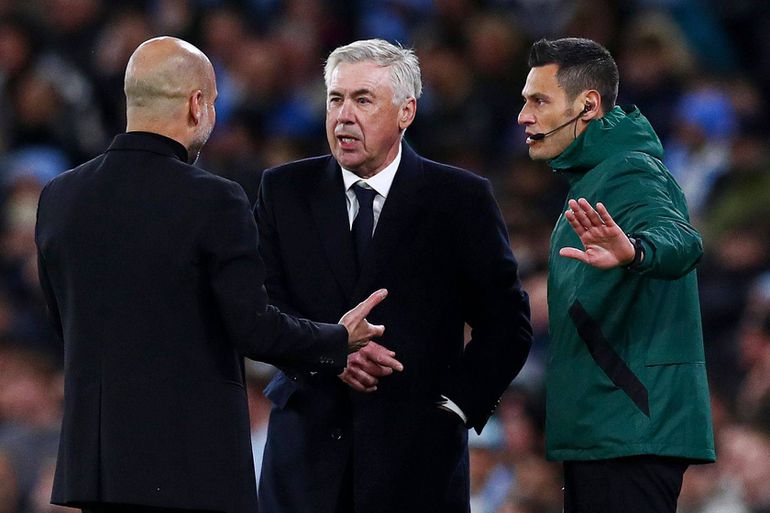 Pep Guardiola and Carlo Ancelotti