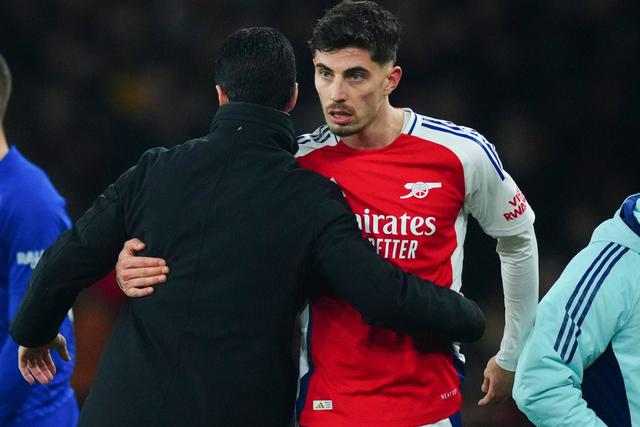 Mikel Arteta and Kai Havertz
